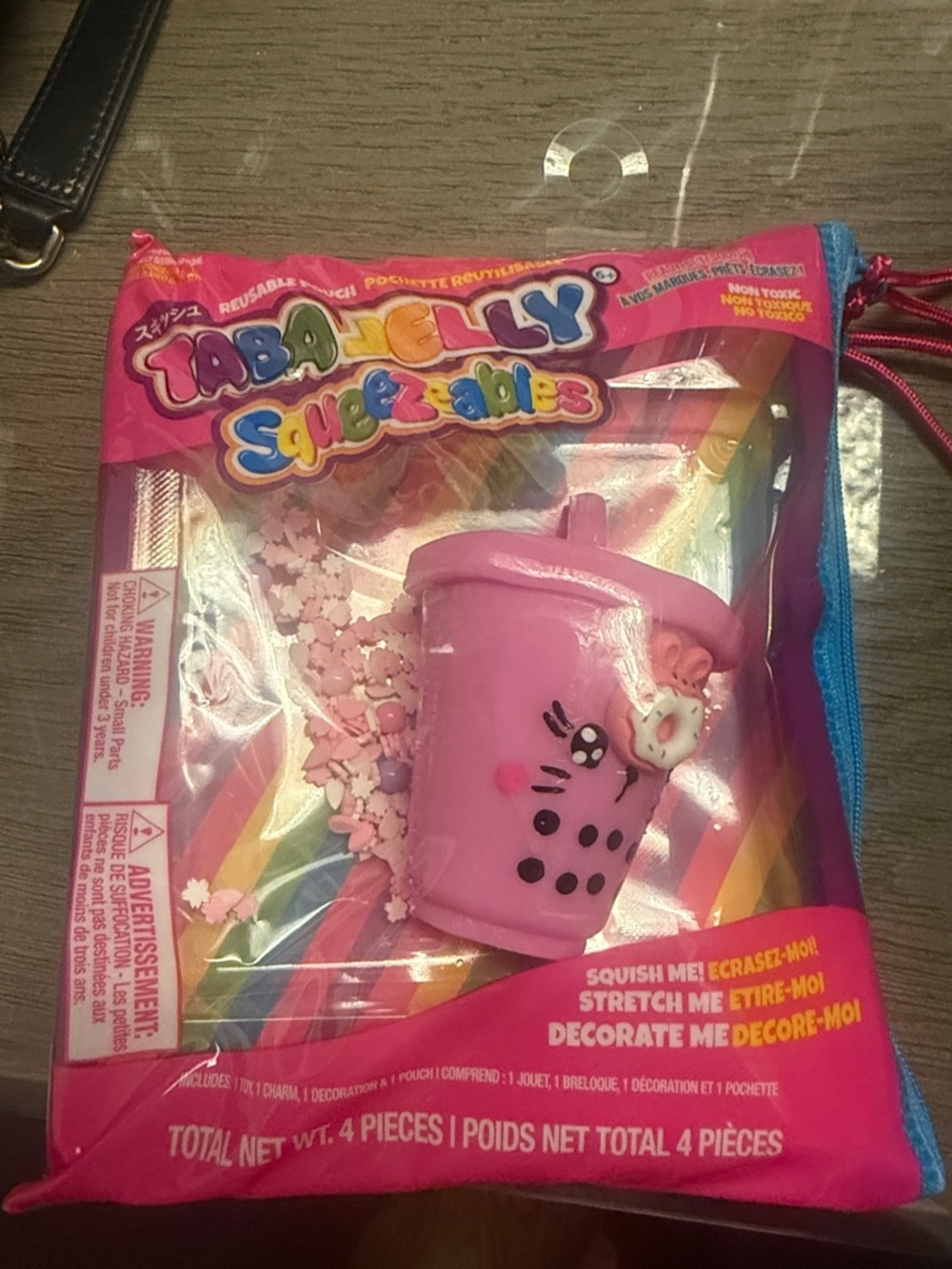 TabaNelly Squeezeables Pink Bubble Tea Squishy